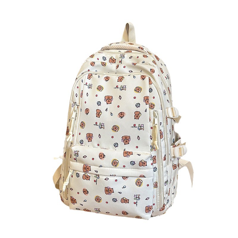 Korean-style Instagram minimalist schoolbags for junior high school, senior high school and college students, cute camcampus casual bags for girls, cherry and strawberry backpacks Item Picture