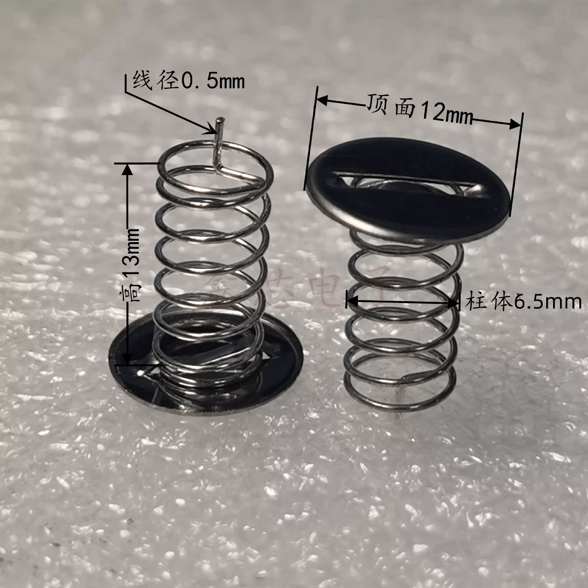 Iron sheet springs are rust-proof and can be easily tinned through wave soldering. Instruments and meters, circuit boards, buttons, microphones, Taibao undefined