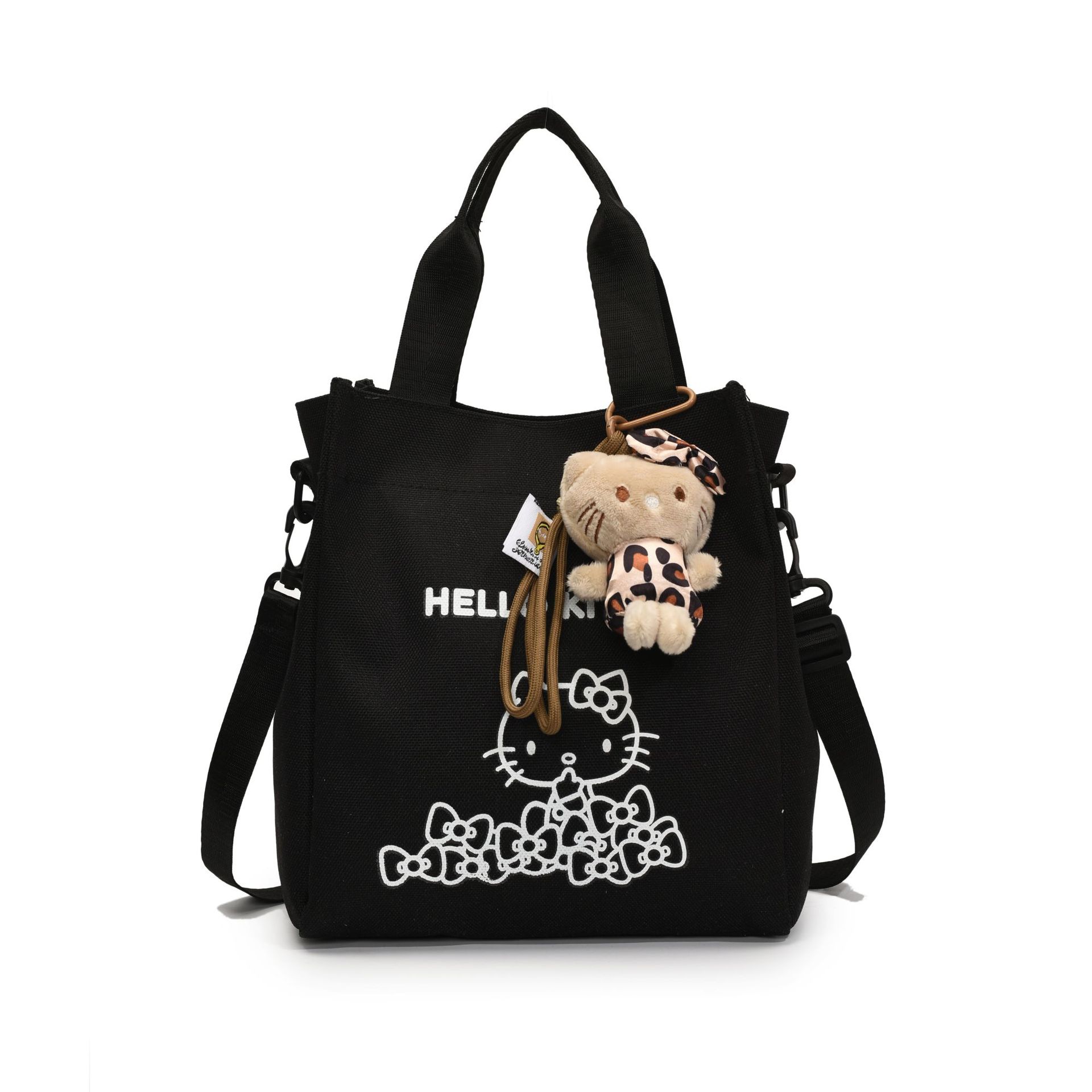 Early spring new Japanese-style commuting simple printed Tote canvas high school student large-capacity cute single-shoulder crossbody bag Item Picture
