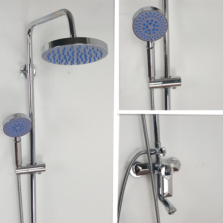 Shower head set, copper lifting ceiling, hand-held three-position shower head bathroom set wholesale 0 details Picture