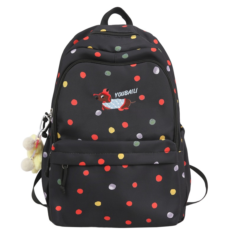 A new high-appeal, fresh, sweet and cute dot-shaped polka dot backpack from Japanese Instagram, a lightweight backpack for junior and senior high school students Item Picture