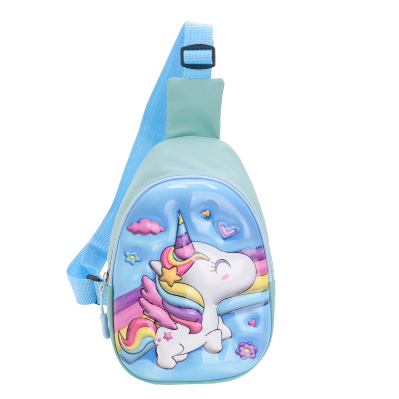 The 2025 new children's bag features a cute and cartoonish hard shell. It's a sweet girl's chest bag and a princess's single-shoulder coin purse Item Picture