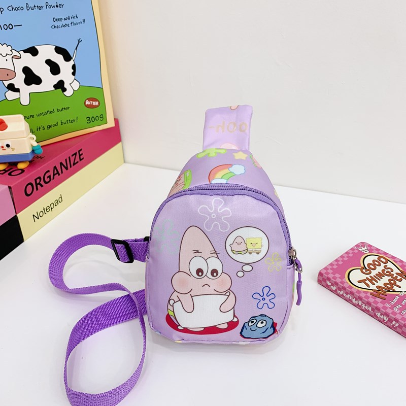 2025 New Korean version children's chest bag, cute and stylish crossbody small bag for boys and girls, 3-6 years old kindergarten backpack details Picture