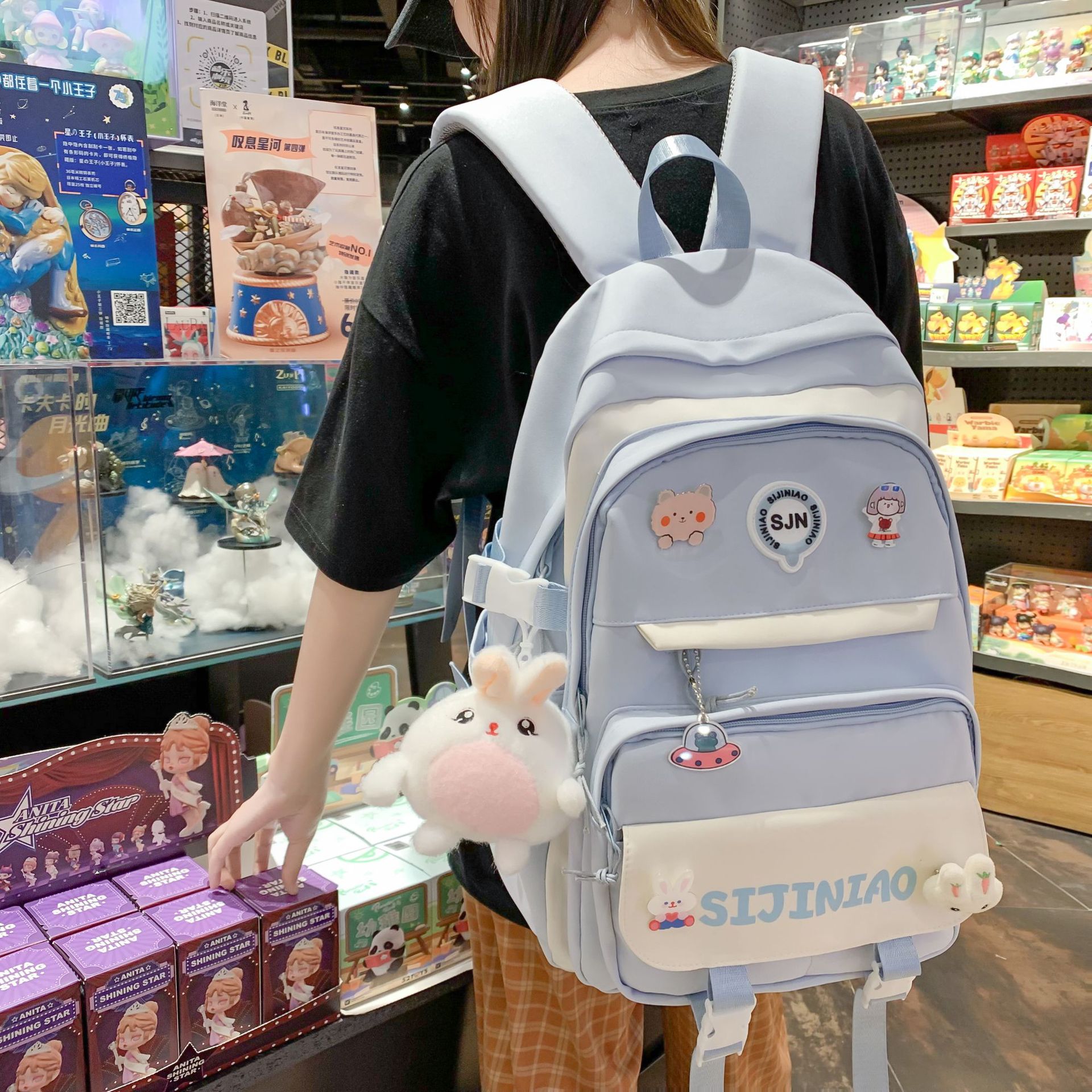 A new style of schoolbag for girls, a Korean-style Instagram backpack for junior and senior high school students in grades three to six details Picture