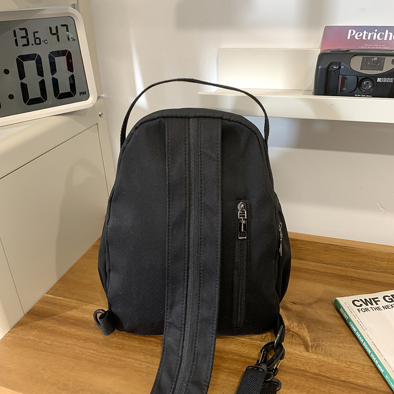 Japanese-style original solid-color letter schoolbag, simple and lightweight backpack, large-capacity schoolbag for commuting to school, casual chest bag Specification drawing