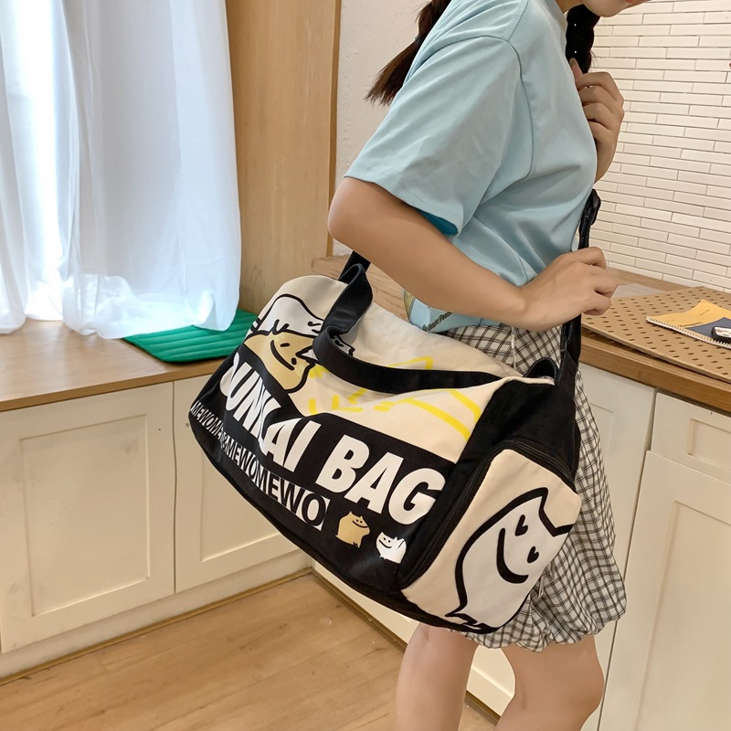 Short travel bag for women, large capacity, versatile, single-shoulder crossbody handbag, luggage bag, dry and wet separation, yoga and fitness bag details Picture