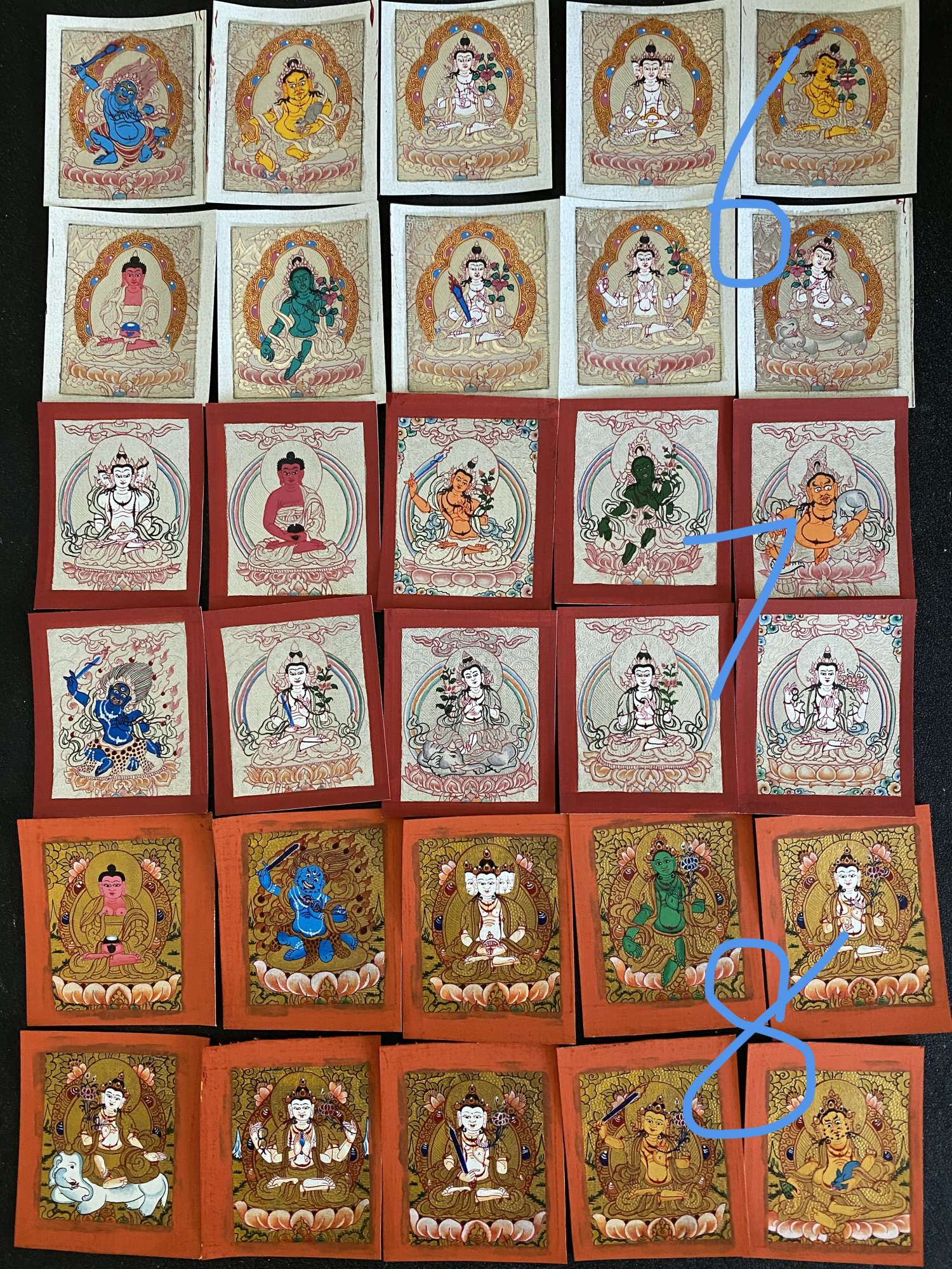 尼泊尔手绘唐卡工艺品礼品佛牌唐卡画像佛具生肖唐卡盒精美收藏唐卡佛牌唐卡盒生肖细节图