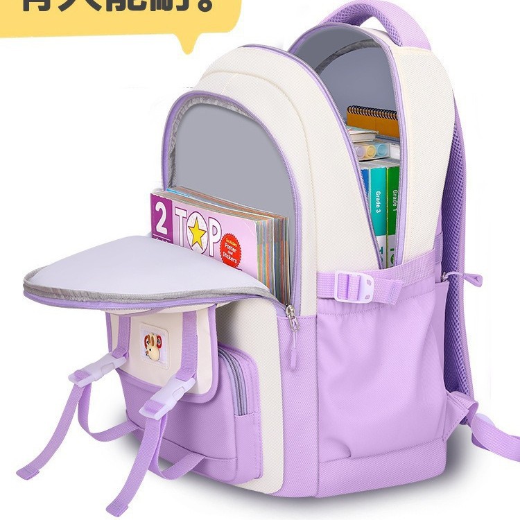 Shaodong Factory children's schoolbags for girls, primary school students, girls, junior high school students, backpacks for girls, large capacity, lightweight, high appearance level Item Picture