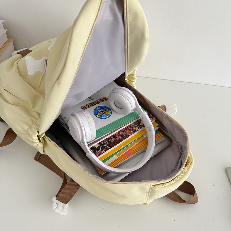 New schoolbag for girls, Japanese-style inS-style letter embroidery treasure, travel backpack for girls, versatile middle school backpack Application Scenario