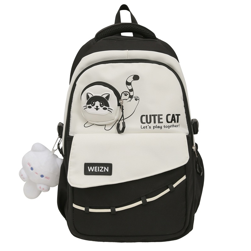 The 2024 new Korean version of the schoolbag for junior high school girls and primary school students in grades three to six, with a fresh and large-capacity backpack Item Picture
