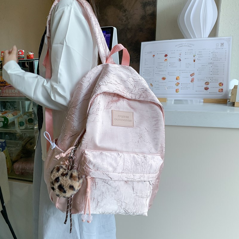 New Chinese-style schoolbag for female college students, with a niche design sense, simple and versatile, high appearance level, ins backpack for commuting details Picture
