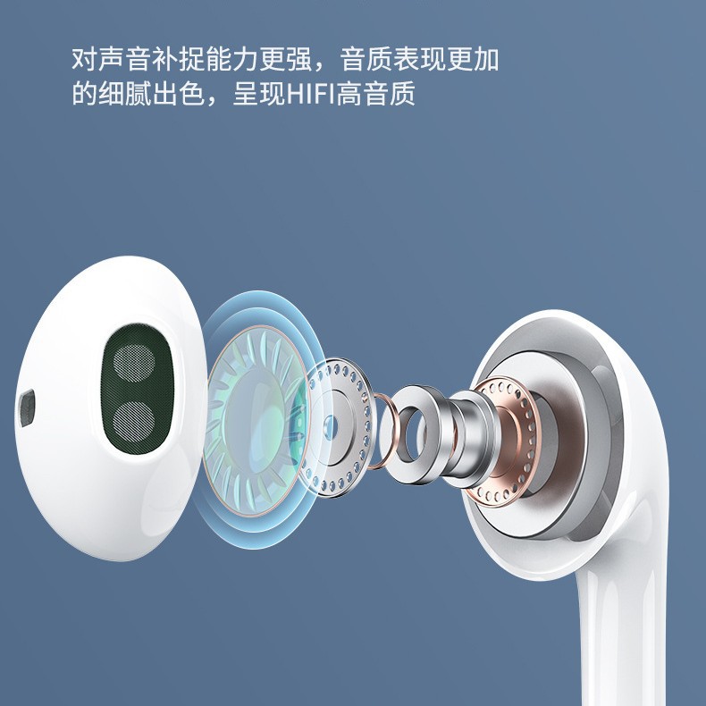 The 3.5mm headphones are compatible with Apple, Xiaomi, OPPO and Huawei mobile phones. They are in-ear line-controlled with a microphone and offer high-quality sound Specification drawing