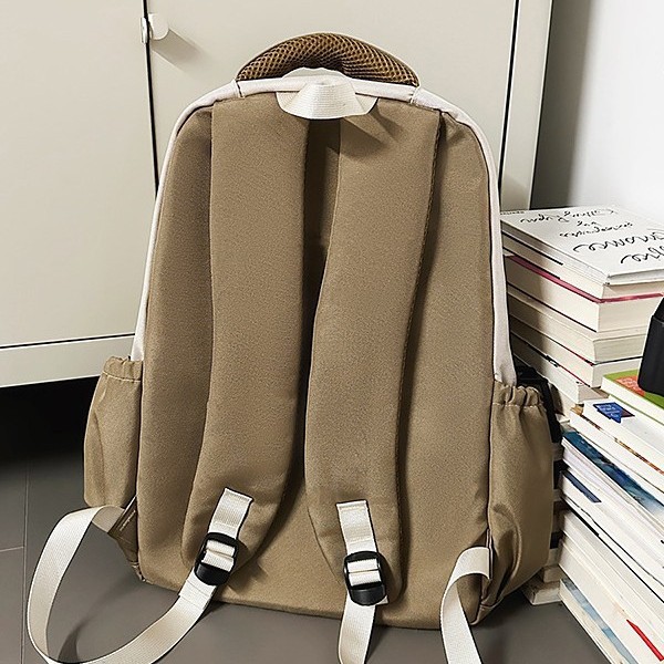 New high-appearance-level Korean-style workwear, niche, fresh and cool letter backpack, couple's light daily travel backpack Specification drawing