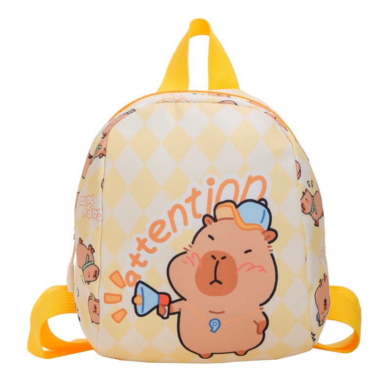 Capibara Cartoon and anime children's Backpack, ultra-light, high appearance level, large capacity backpack for kindergarten children Item Picture
