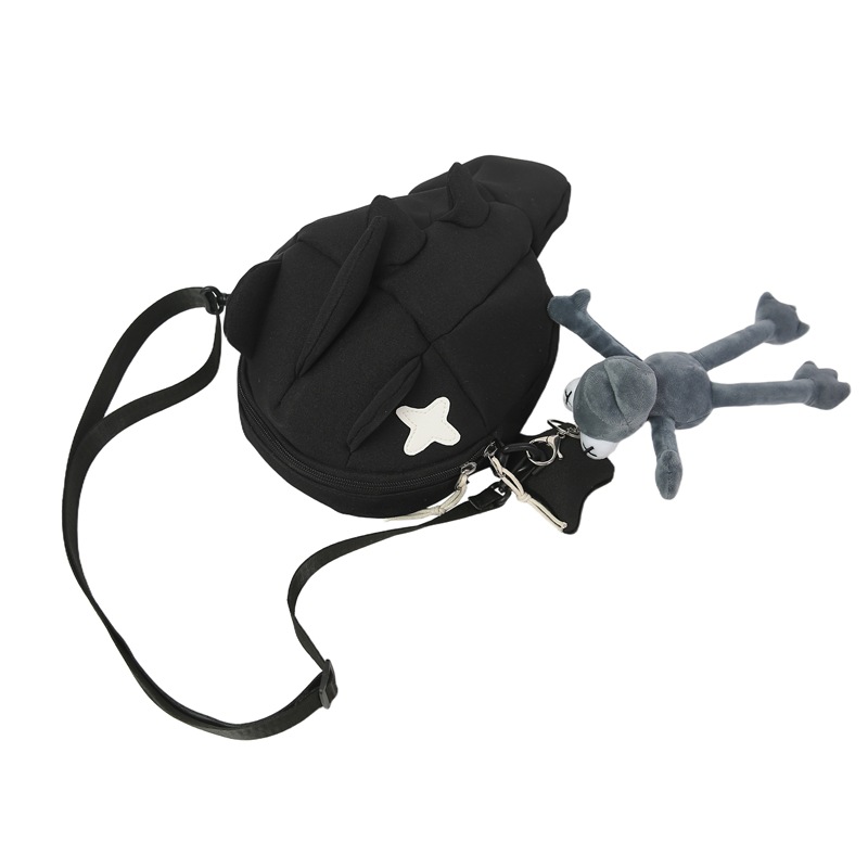 A quirky and unique small shoulder bag from Korean Instagram, a cool and cute shark casual and simple crossbody bag for students Item Picture