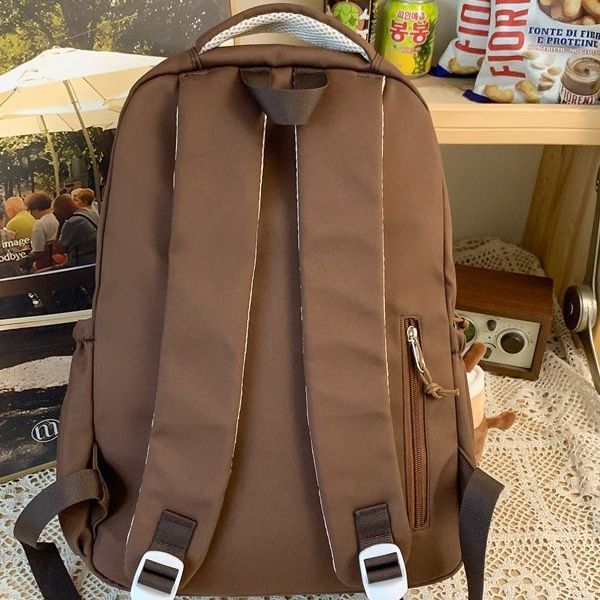 A new cute Korean-style campus Instagram backpack for girls, a large-capacity, sturdy and durable wide-shoulder strap backpack for primary and secondary school students Specification drawing