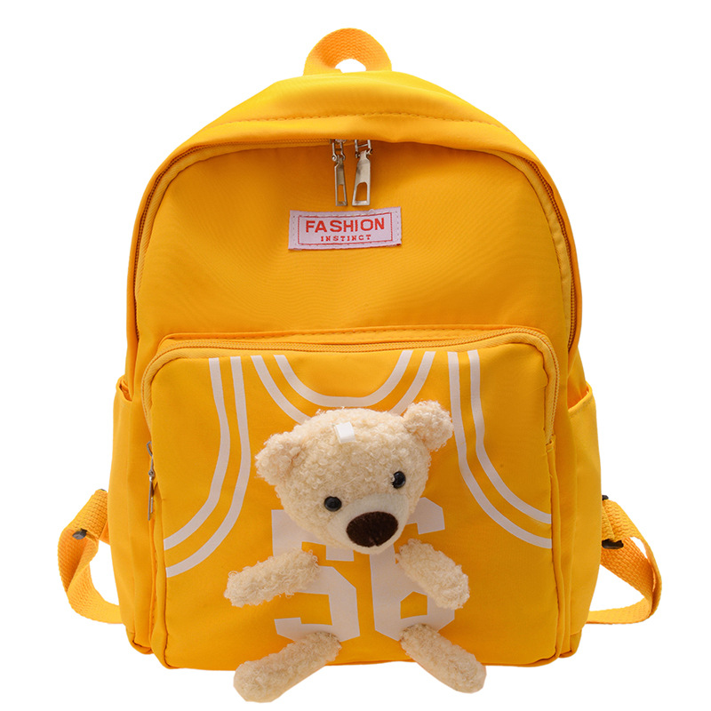 Kindergarten children's cartoon backpacks, girls' and boys' baby team uniforms, bear double-shoulder schoolbags Item Picture