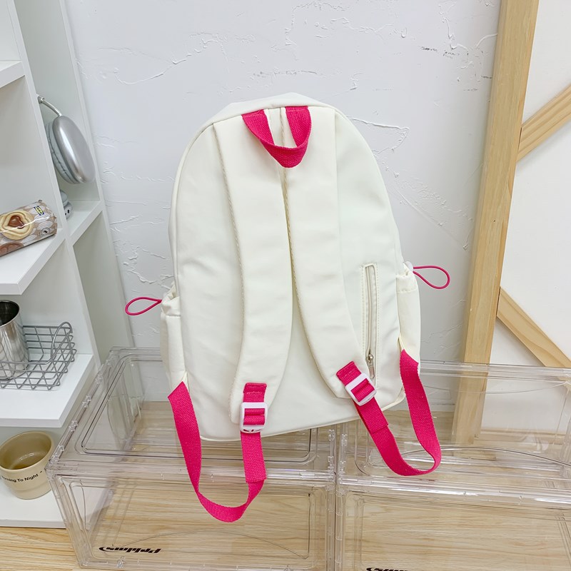 The new Korean-style ins high-appearance-level fresh and sweet letter backpack is a lightweight and large-capacity backpack for junior and senior high school students Specification drawing