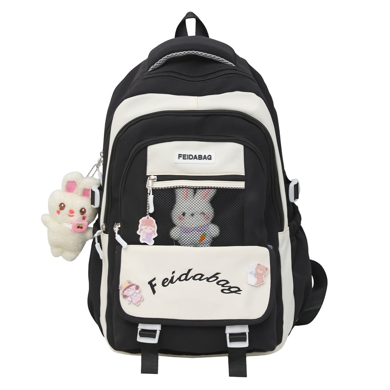 Schoolbag for girls, junior high school students, high appearance level, primary school students from grades 3 to 6, large-capacity backpack, two-piece backpack set for middle school students Item Picture
