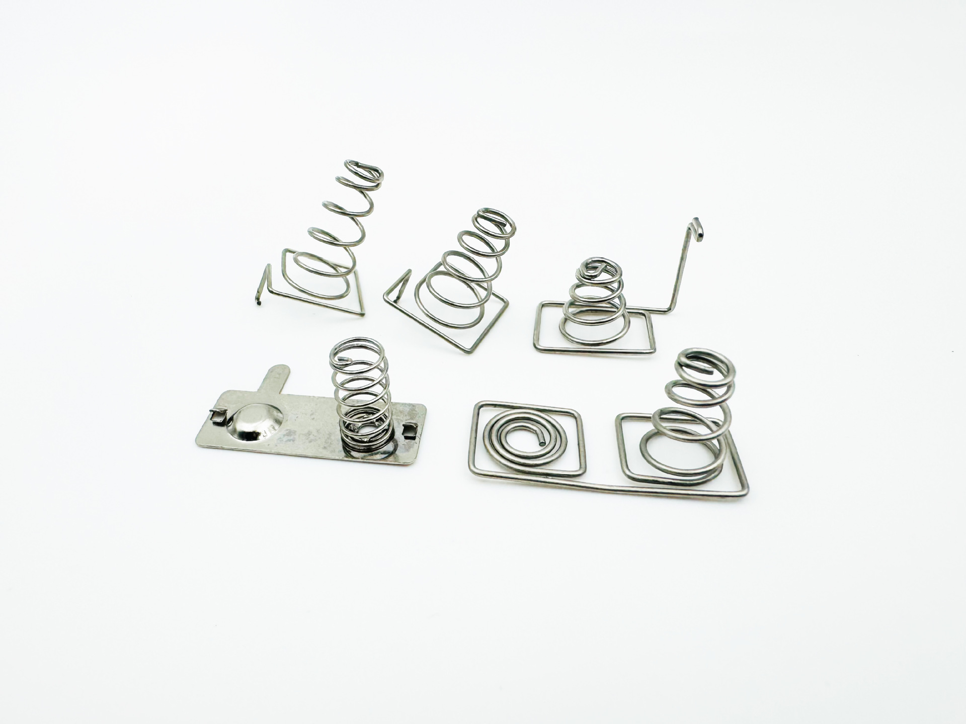 No. 5 battery spring piece stainless steel contact spring, positive and negative electrode welded spring, No. 7 battery contact piece coiled spring factory undefined