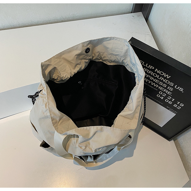New 2025 lightweight backpack for women, drawstring pocket travel bag, college student schoolbag, casual and trendy backpack Specification drawing