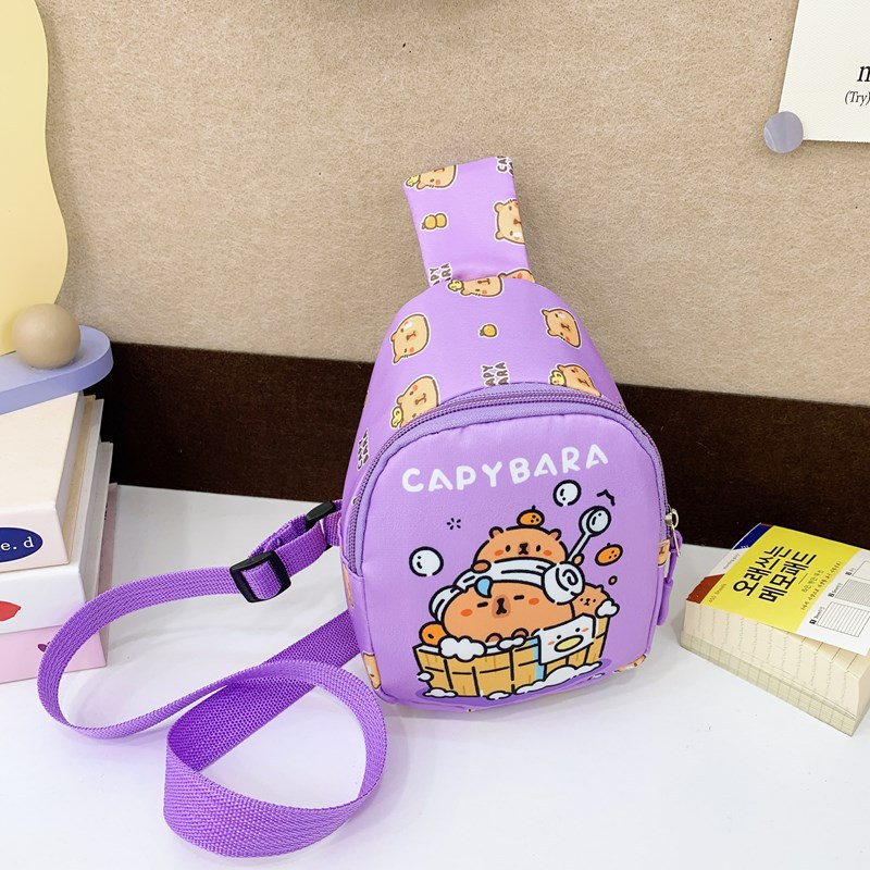 New cartoon and anime children's bags, Korean-style little girl chest bag, light and casual, single-shoulder cute crossbody bag for boys and girls Specification drawing
