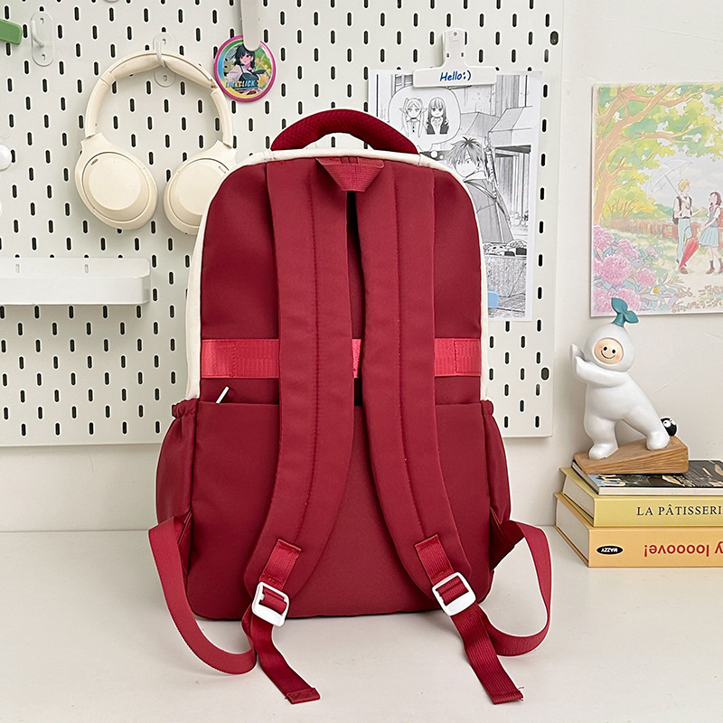 The new forest-themed ins high-appearance-level fresh and sweet backpack for junior and senior high school students features color-blocking and large-capacity backpacks Specification drawing