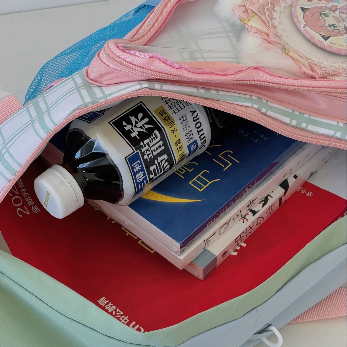 New cute transparent pain bag, large-capacity color-blocked chest bag, Japanese girl student single-shoulder bag, sweet crossbody bag Application Scenario