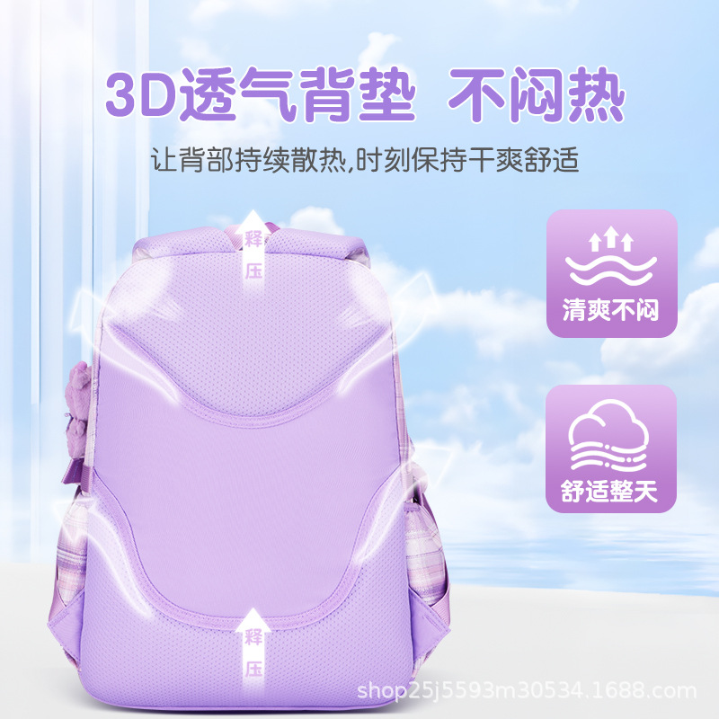 New primary school schoolbag 1-3-6 cute checkered children 's schoolbag large capacity backpack for girls Application Scenario