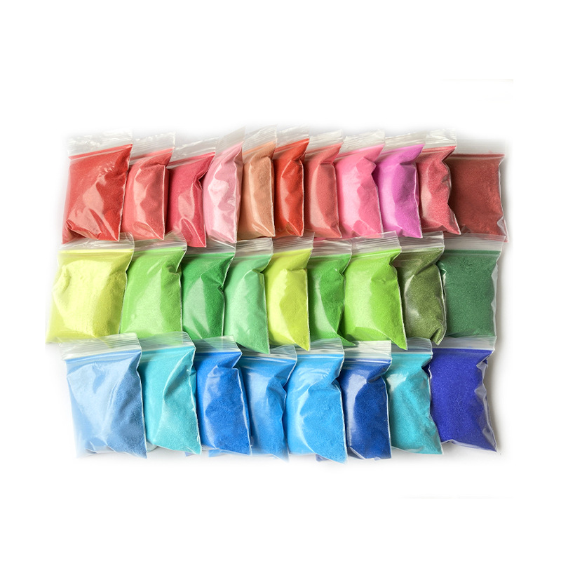 48-color sintered dyed colored sand, children's diy hourglass sand painting, wishing sand, wedding colored sand, colored sand Item Picture