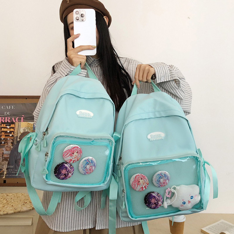 Spring 2025 new transparent, high-appearancelevel ins large-capacity single-shoulder and double-shoulder backpack for junior and senior high school students details Picture