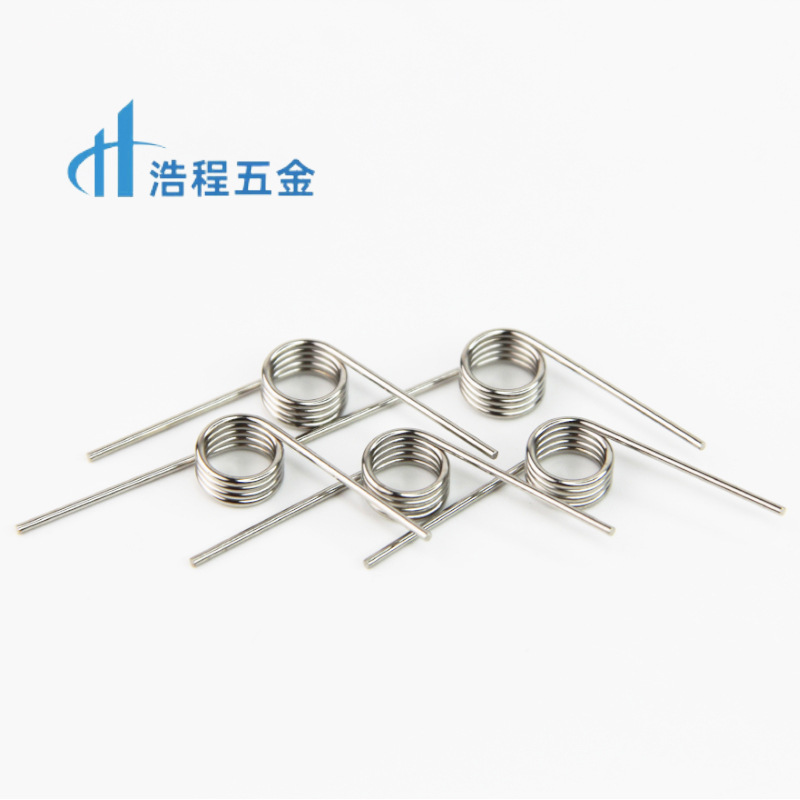 Factory store 304 stainless steel torsion spring clip toy rotating opening lid torsion spring production double torsion small springs details Picture