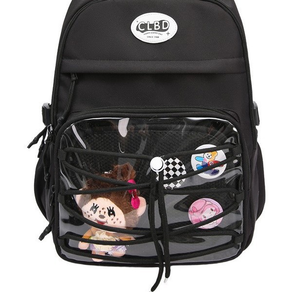 The new Japanese-style ins mini backpack with a high level of appearance and sweet beauty is a lightweight and large-capacity backpack for junior and senior high school students to take extra classes Item Picture