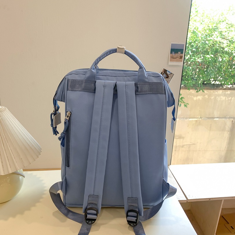 High-looking-level girl's ins fresh and clean backpack, large-capacity backpack for junior and senior high school students, fashionable color-blocking mommy bag Specification drawing