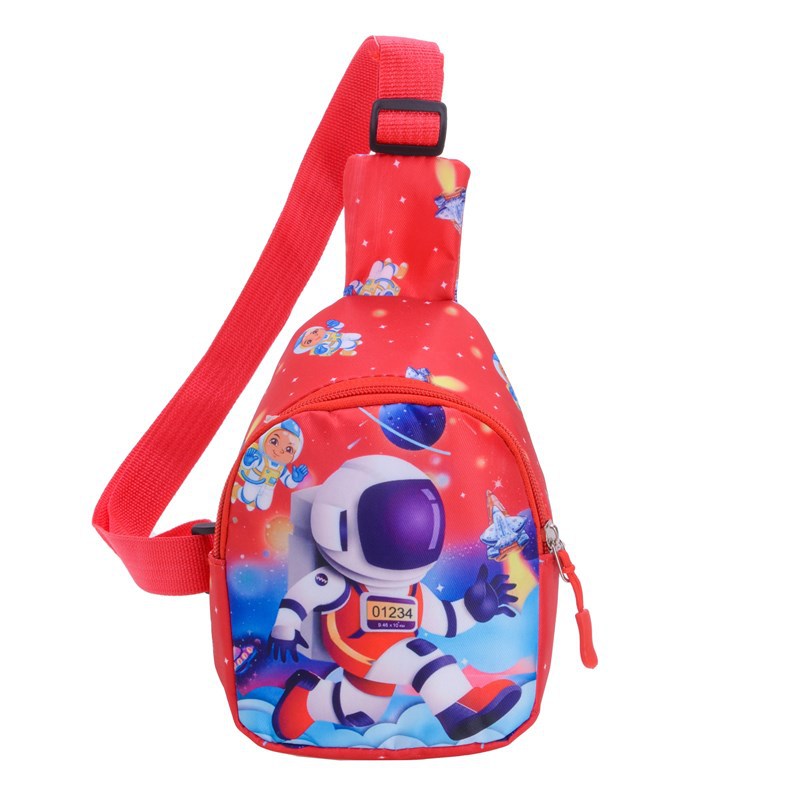 Children's chest bag with diagonal cross, 2025 new cartoon cute children's back-protecting kindergarten bag, printed boys' bag Item Picture