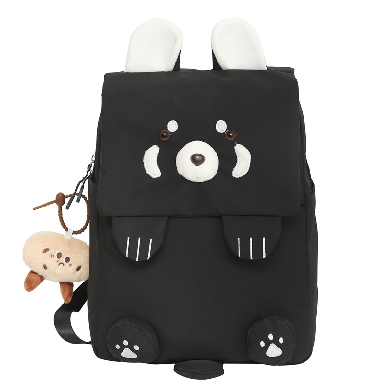 A cute and funny backpack for a junior high school girl. A cartoon Japanese-style cute little raccoon backpack. Large capacity and high appearance level backpack Item Picture