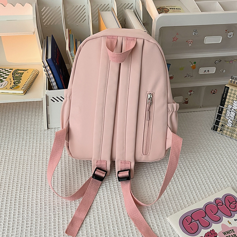 The new schoolbag is a simple solid-color small backpack for female college students. It features a Japanese Instagram style, a soft and cute girl, and mini shoulders Specification drawing