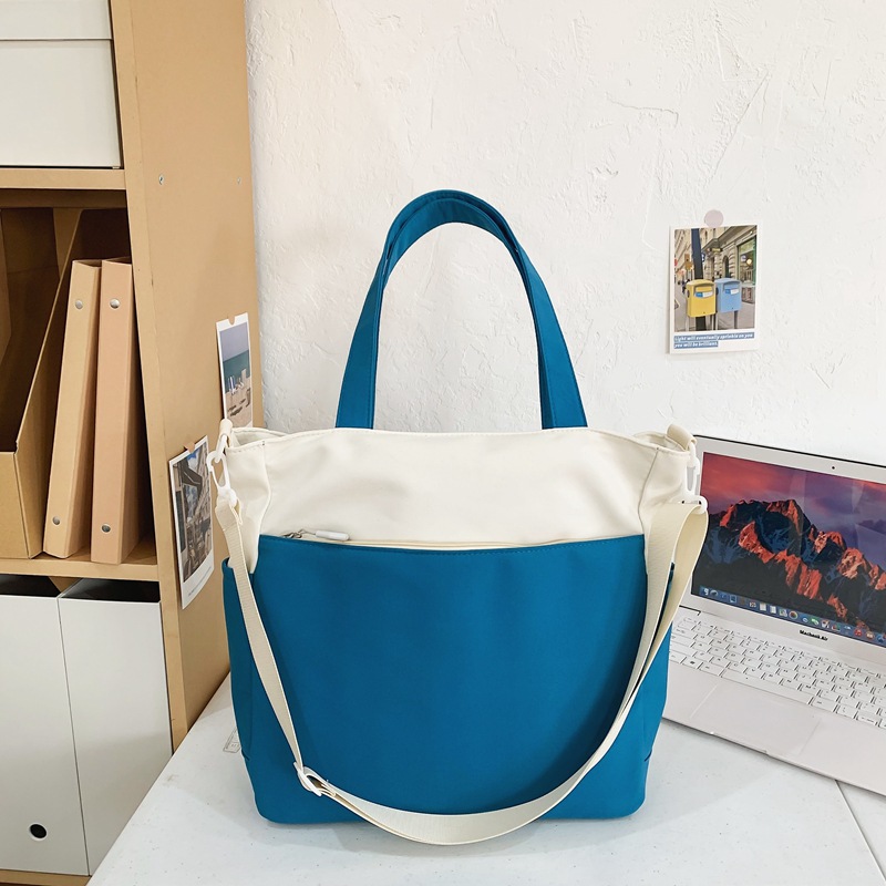 Large-capacity student handbag for girls, 2024 new style, crossbody bag for junior high school students' tutoring, single-shoulder bag for high school students' classes, for boys Specification drawing