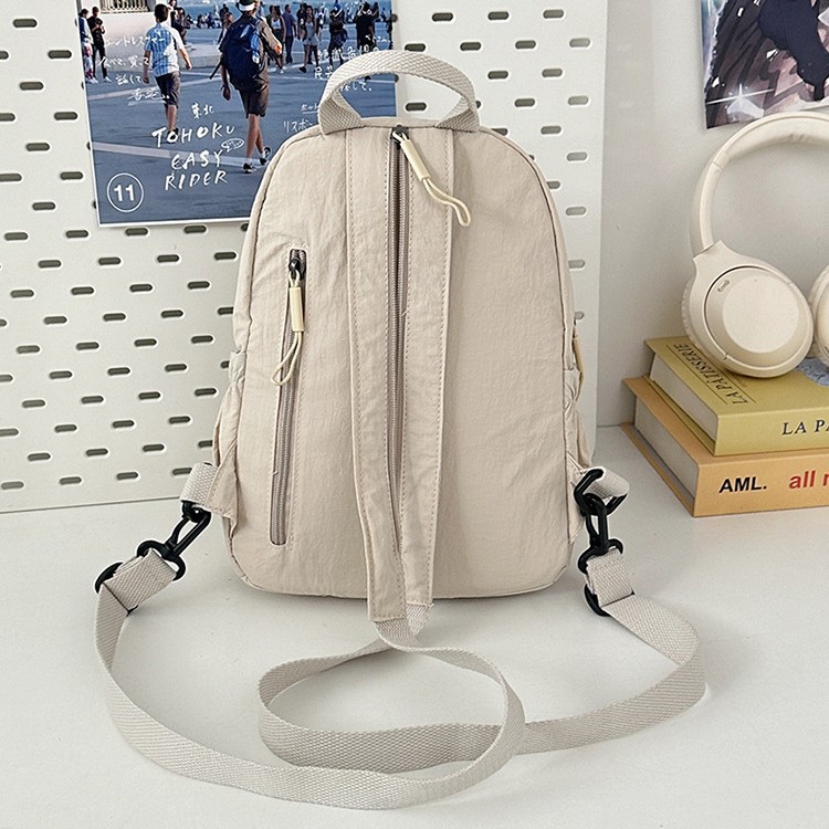 Fashionable, elegant and simple backpack, solid-color college student schoolbag, versatile large-capacity single-shoulder bag, super popular backpack Specification drawing