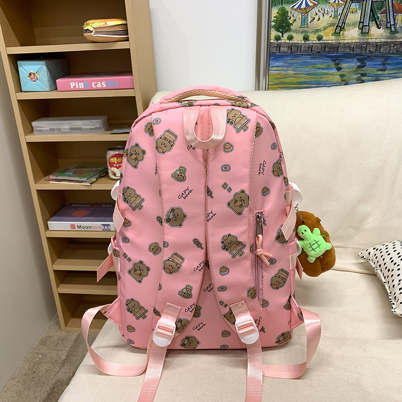 New cute, ugly and adorable cartoon printed backpack for primary and secondary school students in grades 3 to 6, high appearance level, fresh and clean backpack for girls Specification drawing