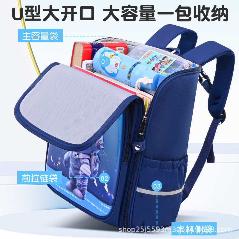 The cross-border cartoon schoolbag for primary school boys from grades one, two, three to five and six is a one-piece lightweight children's backpack Application Scenario