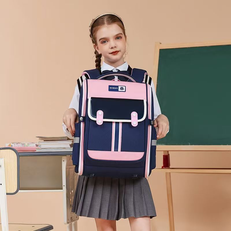 New children's schoolbag for grades one, two, three, four, five and six - boys and girls - shoulder bag for reducing burden and protecting spine Specification drawing