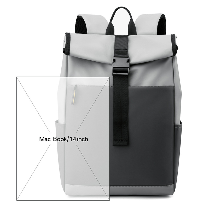 Men's fashionable sporty backpack, large-capacity schoolbag, high appearance level, casual backpack for women Item Picture