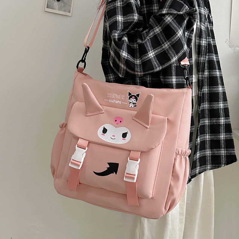 Cartoon-printed high-appearance-level crossbody bag for women, simple new ins handbag, cute and lightweight after-school bag for primary school students full figure