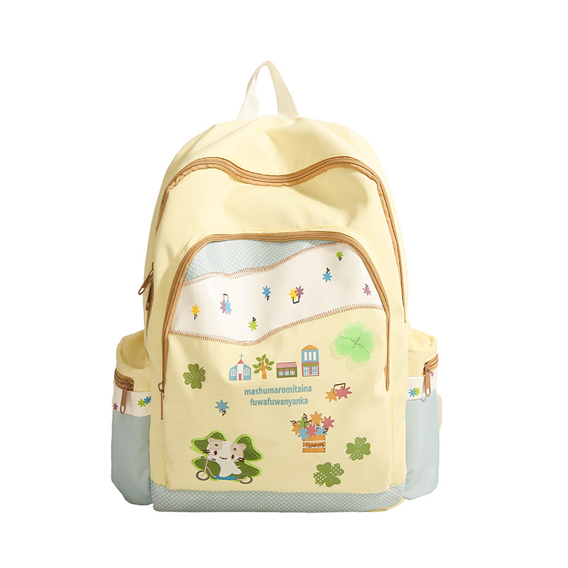A new Japanese-style ins fresh and sweet backpack for high school and junior high school students. It is simple, lightweight and has a large capacity for commuting Item Picture