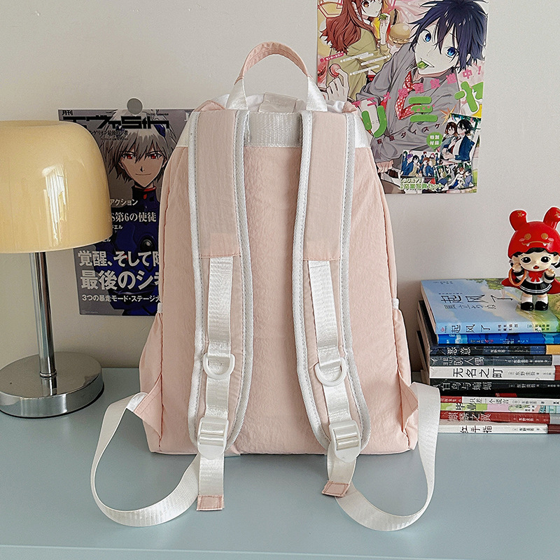 A new high-appearure-level forest-themed ins fresh and sweet drawstring drawstring badminton backpack for women, a color-matched lightweight backpack Specification drawing
