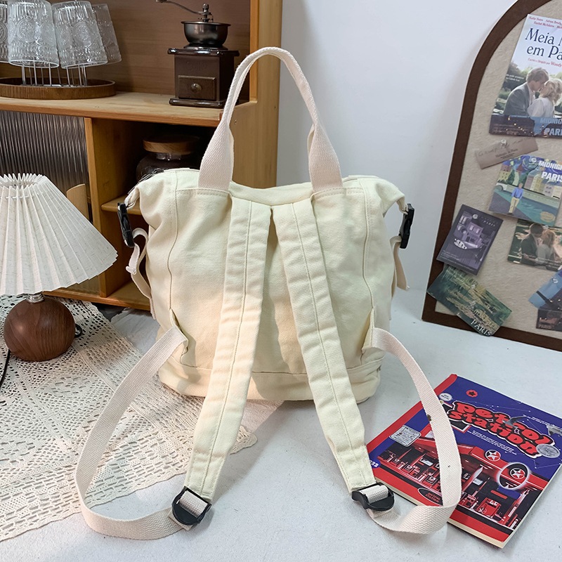 The 2025 new Japanese-style large-capacity backpack is a versatile, retro, and simple commuting travel backpack for students Specification drawing