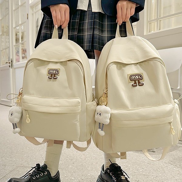 The 2025 new style of fresh and cute girl backpack is a large-capacity outdoor casual backpack for junior and senior high school students with a high appearance level Specification drawing