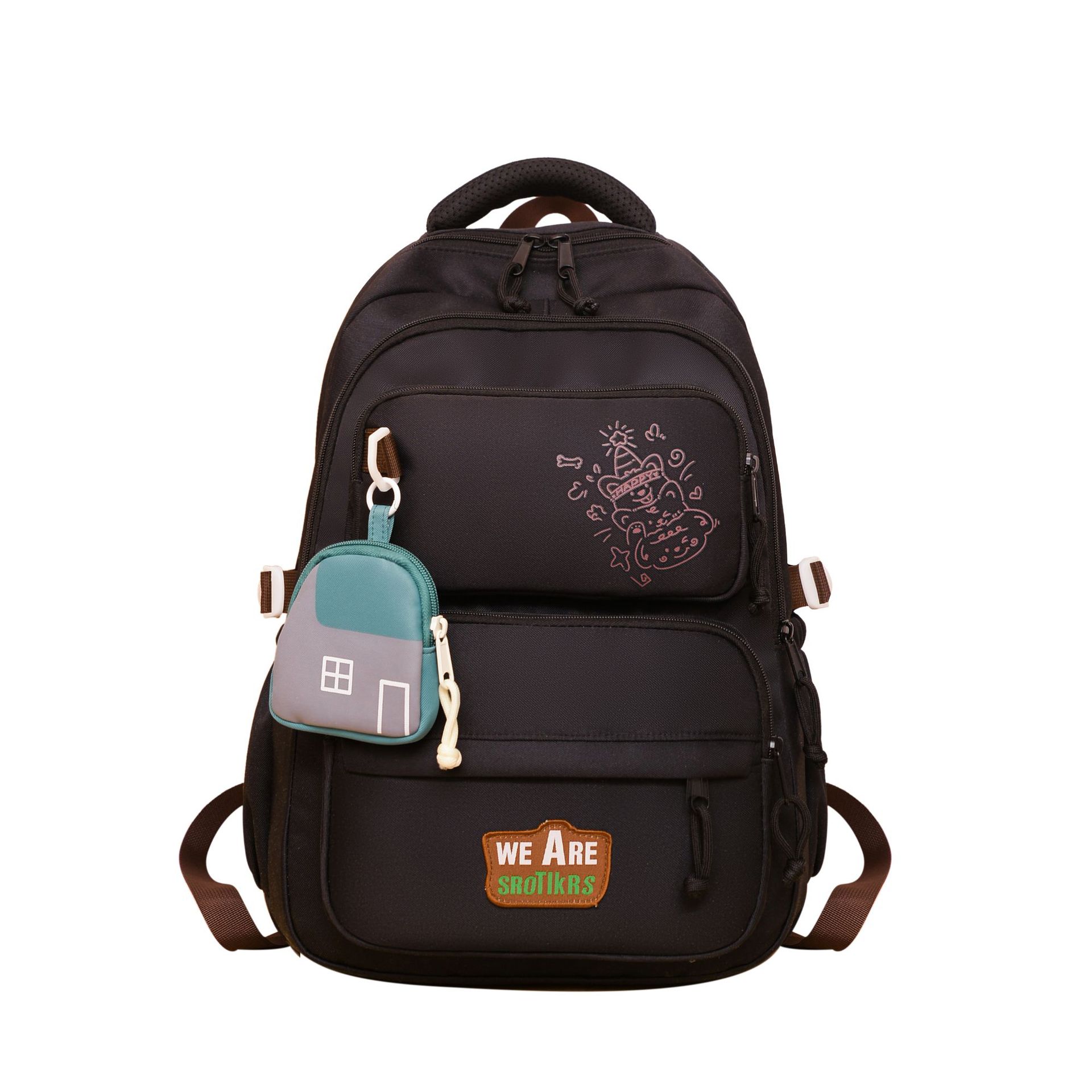 A new high-appearance-level Korean ins fresh and sweet backpack for junior and senior high school students, featuring color-blocking and large-capacity backpacks Item Picture