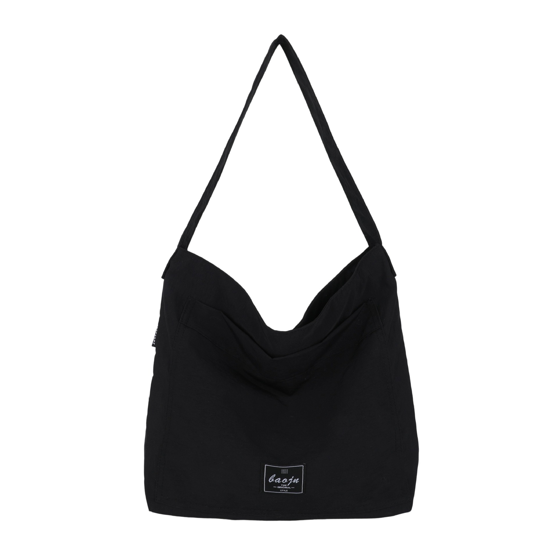 A Japanese-style laid-back casual backpack for commuting, a solid color large-capacity single-shoulder bag with a unique design sense, and a lightweight crossbody bag Item Picture